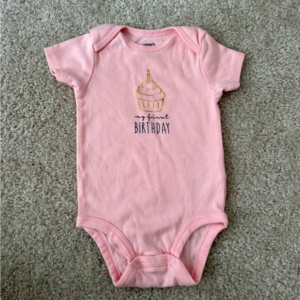 Birthday girl onesie with 1st birthday crown